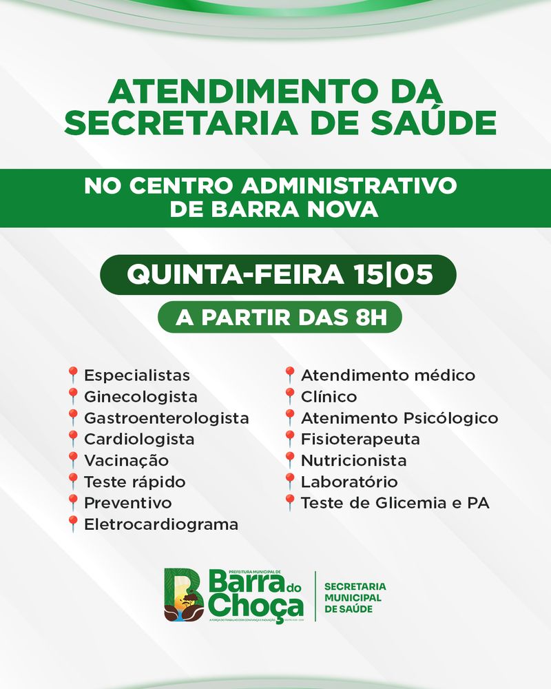 feira-de-saude-em-Barra-do-Choca Barra do Choça: consultas com especialistas, exames e vacinação serão oferecidos em feira de saúde