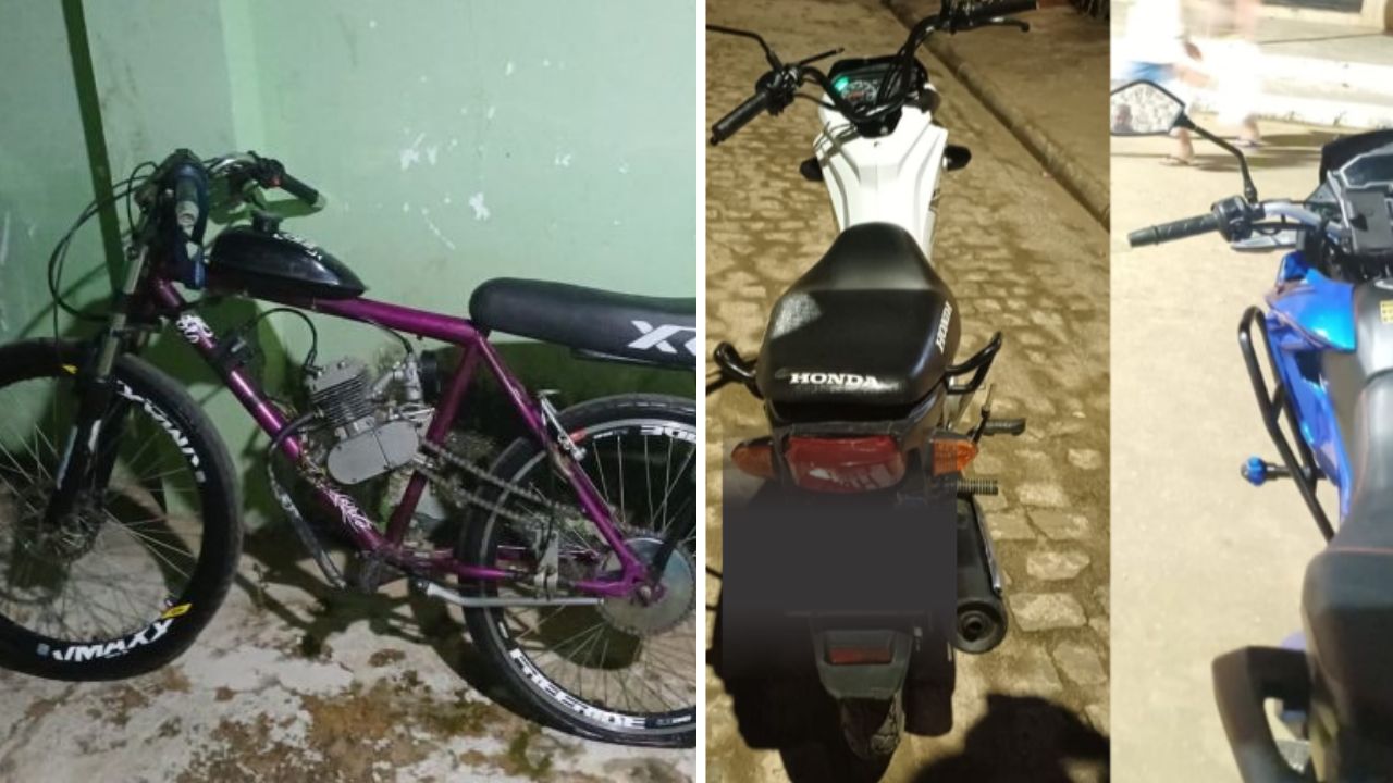 Operação da GCM apreende motocicletas e bicicleta motorizada em Barra Nova