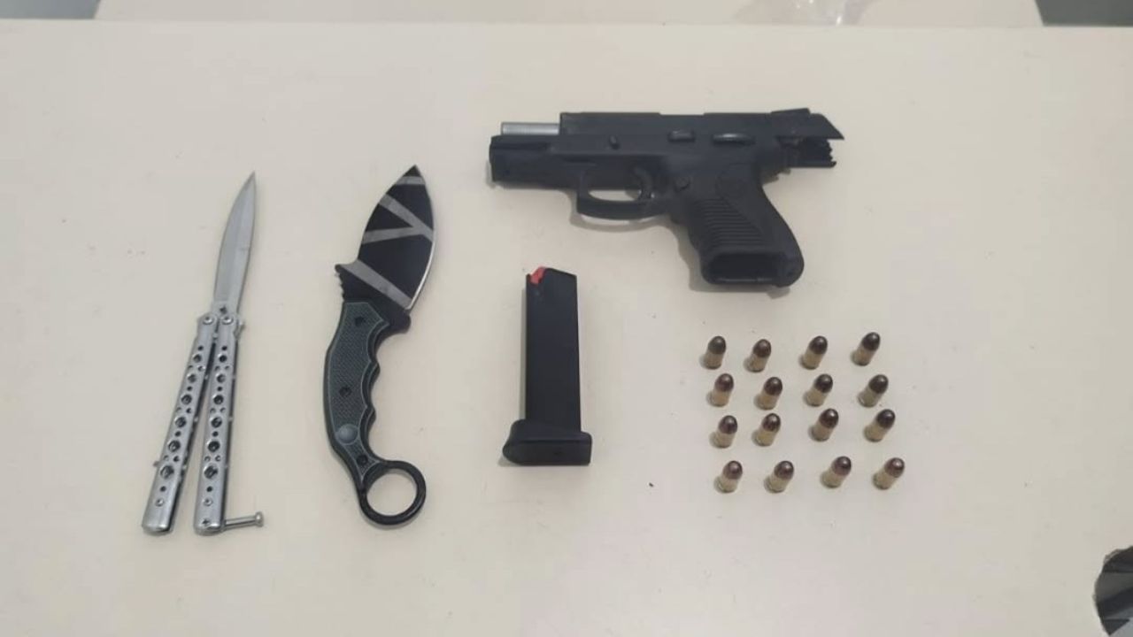 Polícia apreendeu pistola em Vitória da Conquista